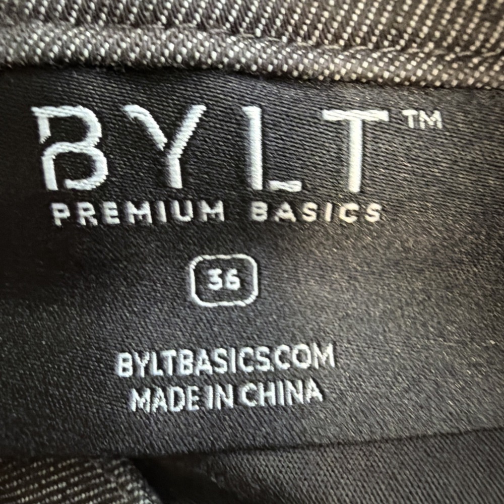 Bylt Everyday Pant 2.0 Men's 36x32 Gray Stretch Premium Basics Modern Chino - Picture 9 of 12